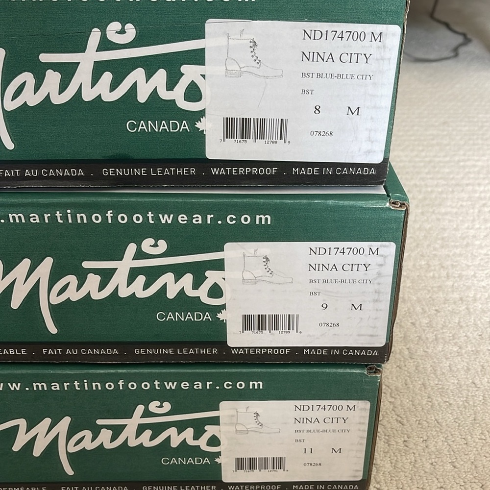 Martino NIB Women’s Nina Blue City Handmade Leather Boots Size 8 NEW - Picture 12 of 15